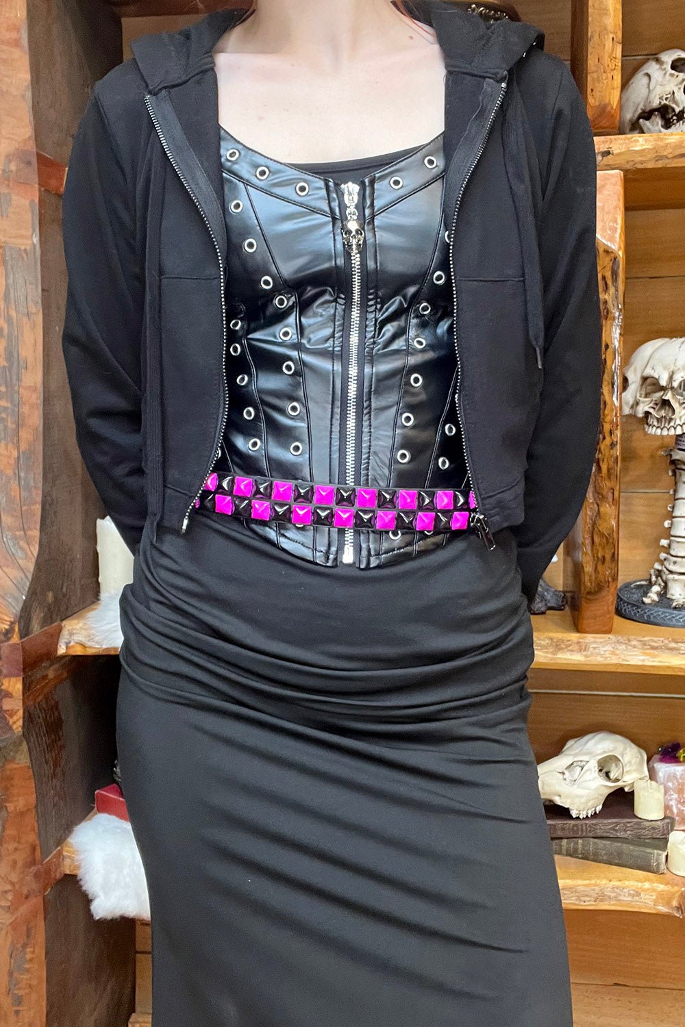 Bleed Pink Studded Belt [UNISEX]