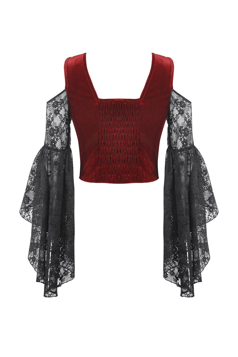 Blood Pact Embroidered Cold Shoulder Top
