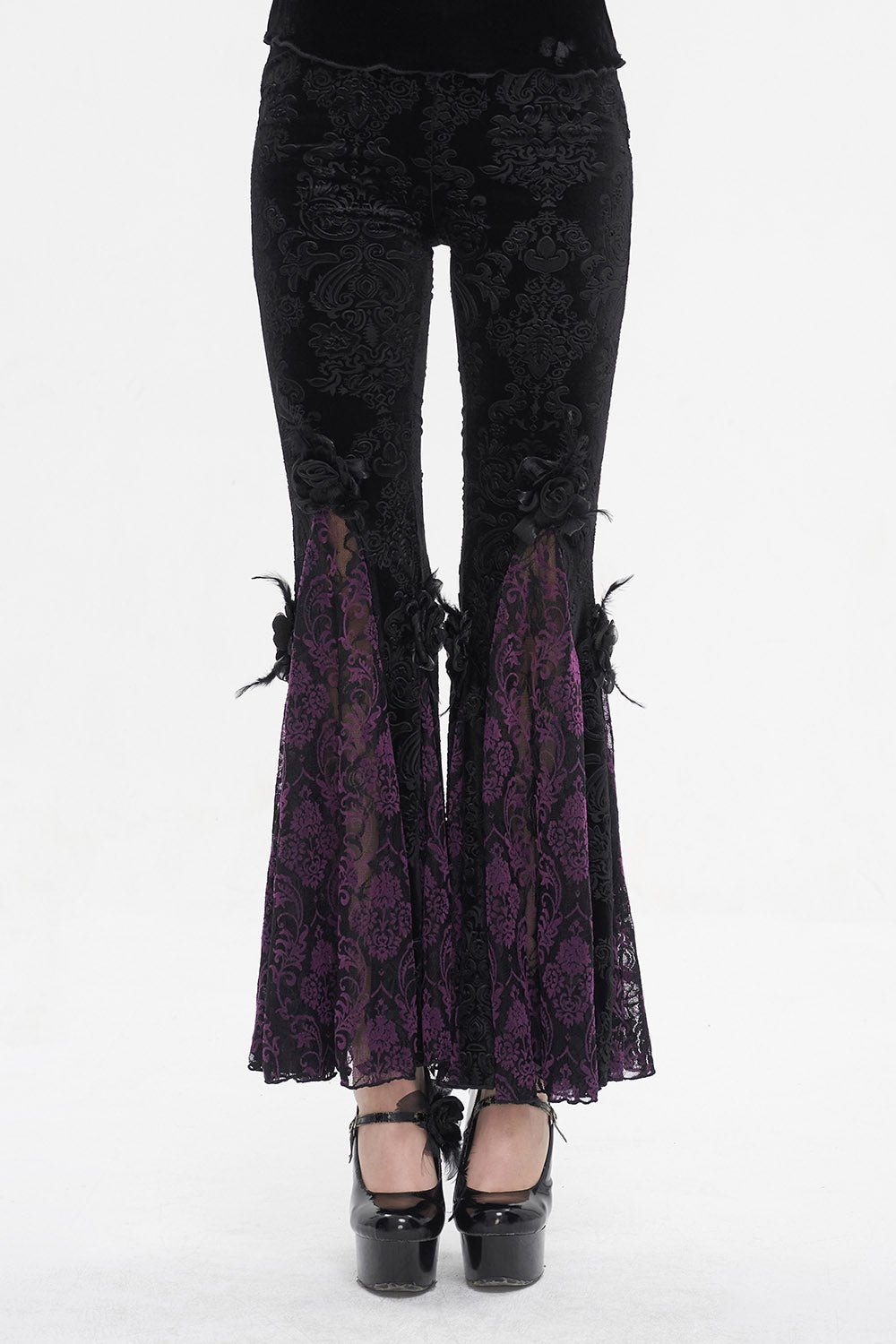 Bordeaux Gothic Bell Bottoms [PURPLE]