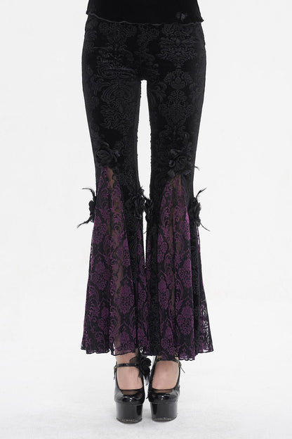 Bordeaux Gothic Bell Bottoms [PURPLE]