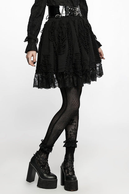 Born to Haunt Shredded Skirt