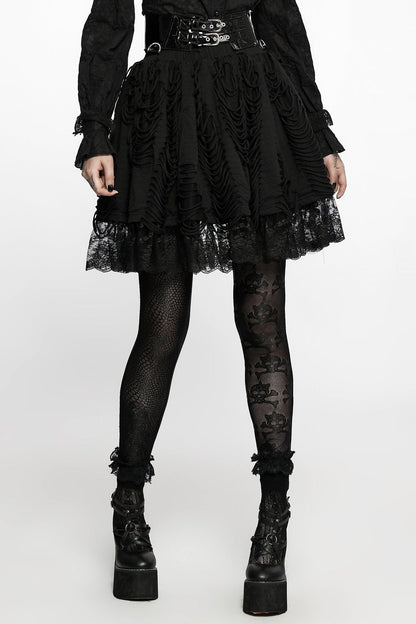 Born to Haunt Shredded Skirt