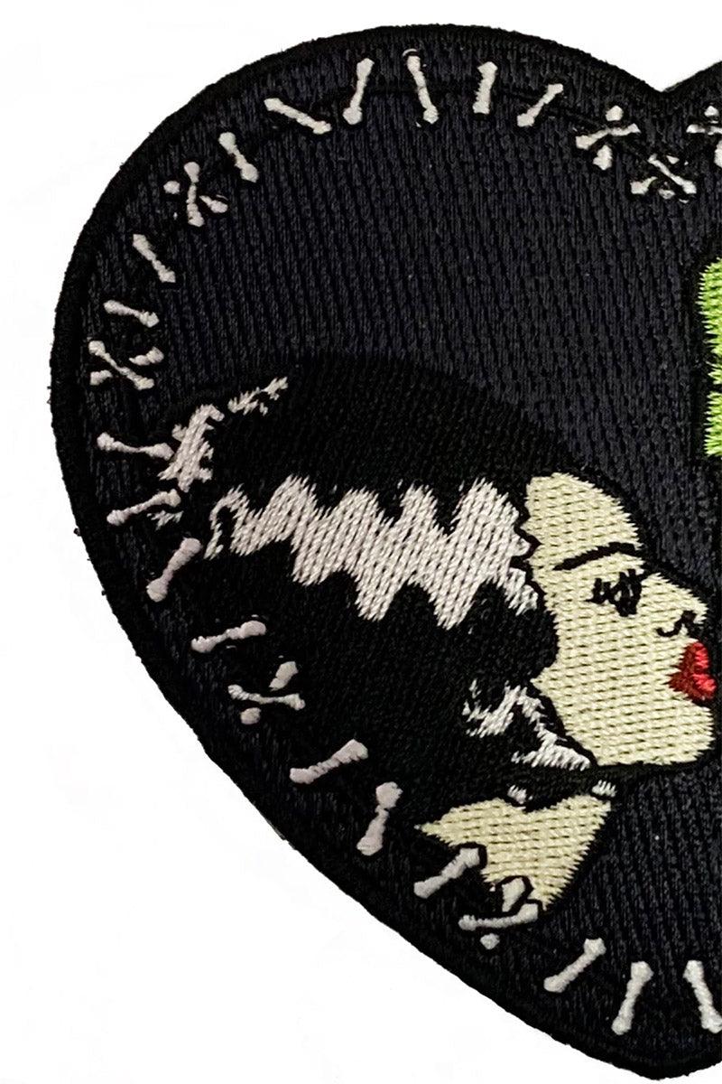 Bride & Frankenstein Stitch Heart Patch