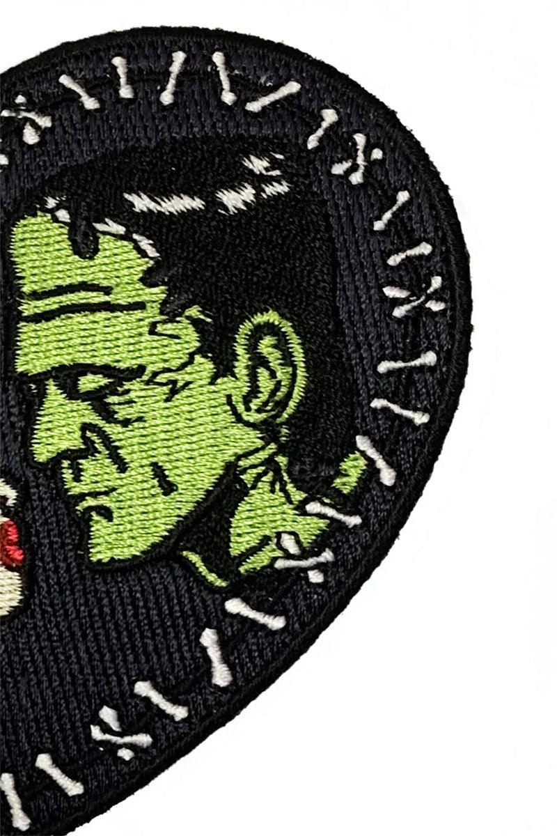 Bride & Frankenstein Stitch Heart Patch