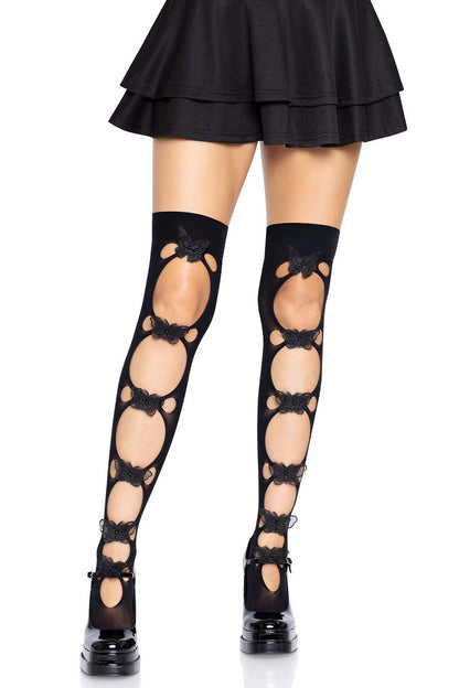 Buried Butterfly Thigh Highs