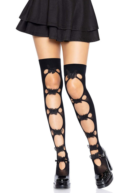 Buried Butterfly Thigh Highs