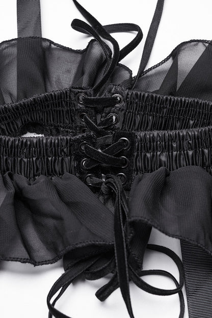 Black Bones Bustle Skirt