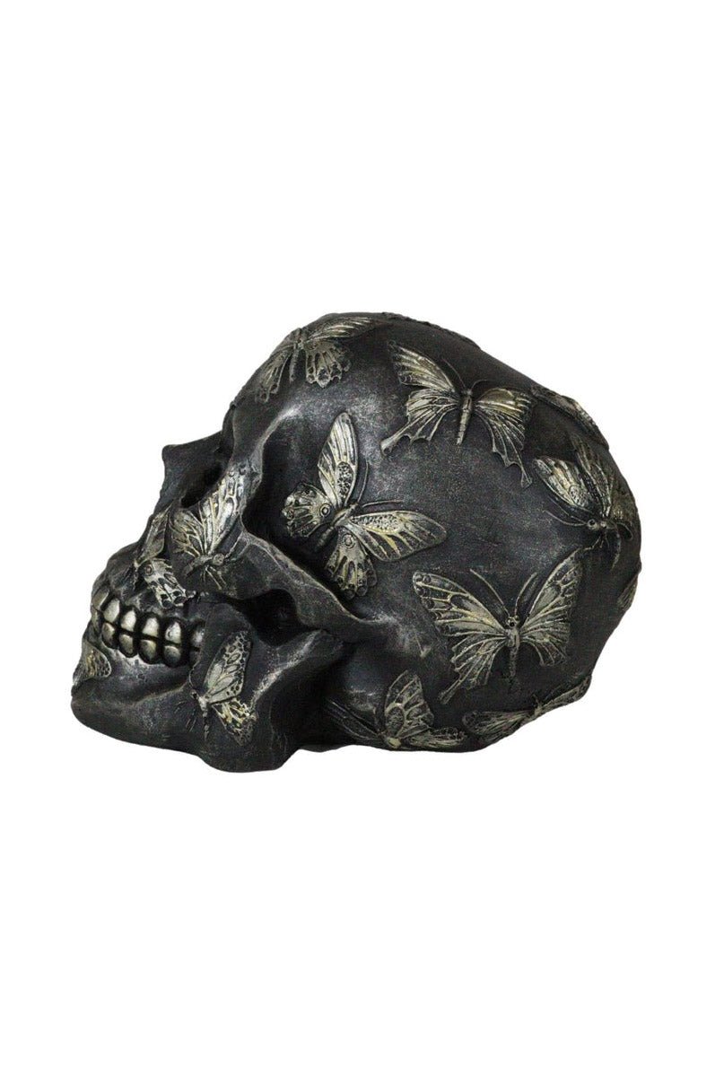 Butterfly Skull Statue