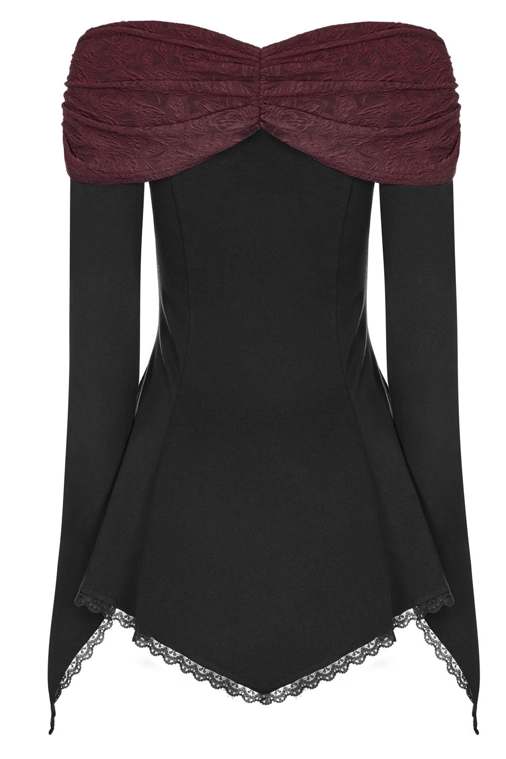 Castle Curse Bardot Top [BLACK/RED]