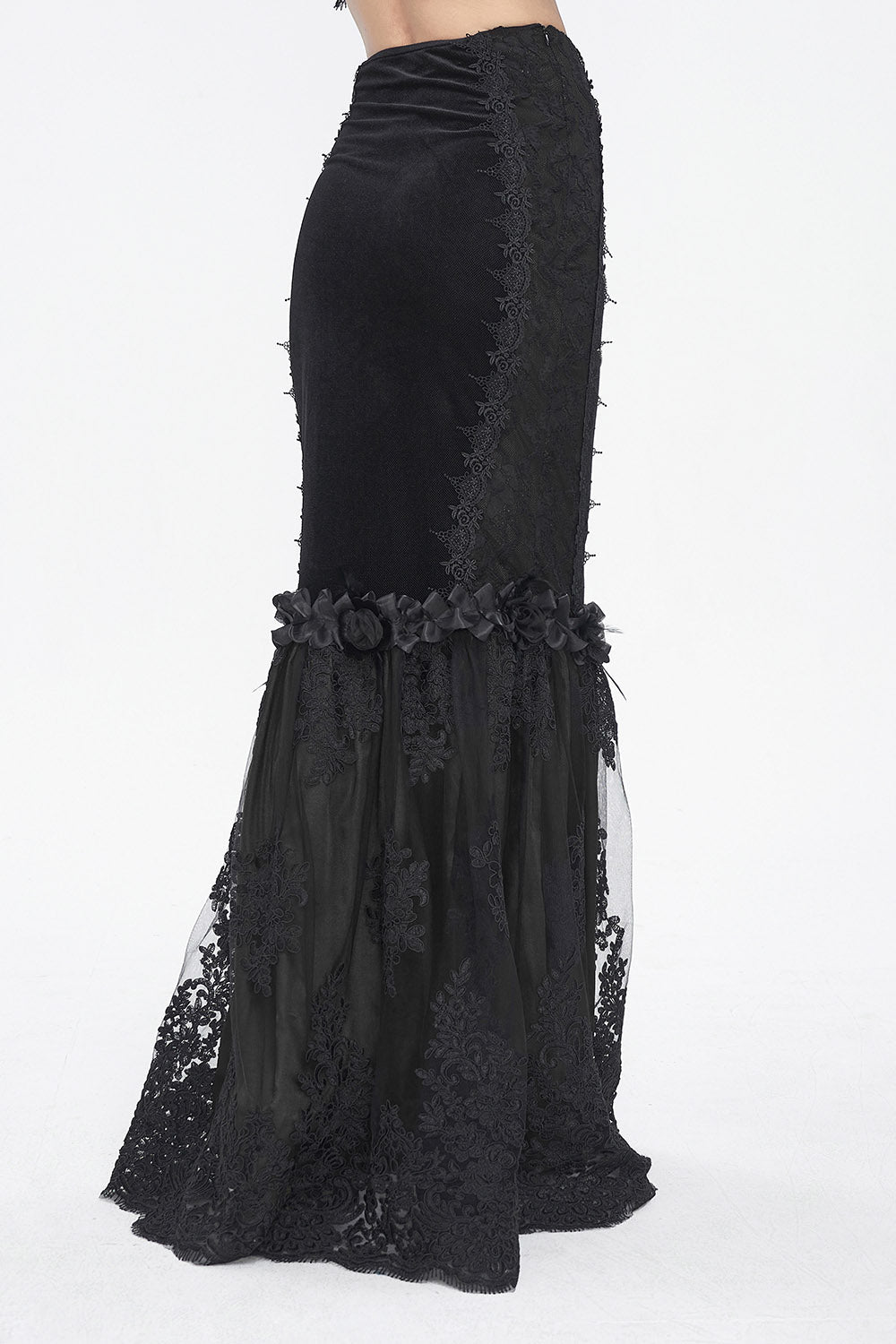 Catacombs of Paris Mermaid Maxi Skirt