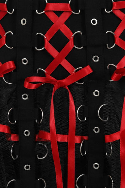 Chai Mini Skirt [BLACK/RED]