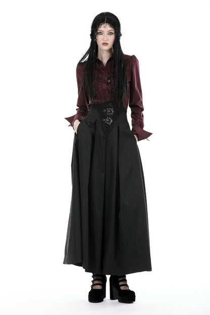 Corseted Waist Maxi Skirt [With Pockets]