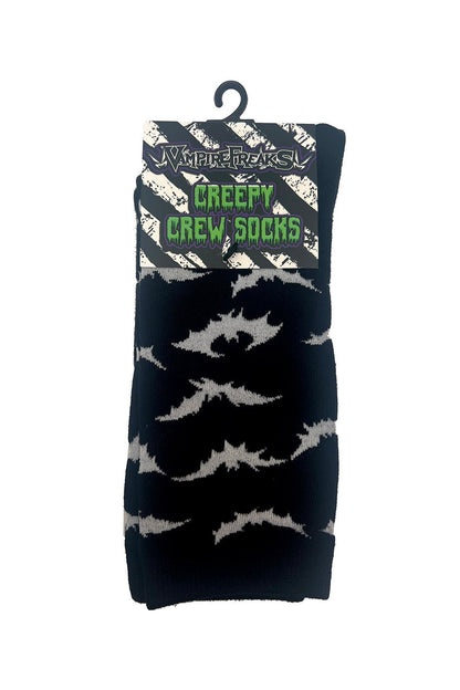 Creepy Crew Socks [White Bats]
