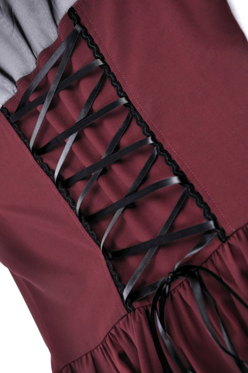Crimson Blood Puffed Sleeve Dress