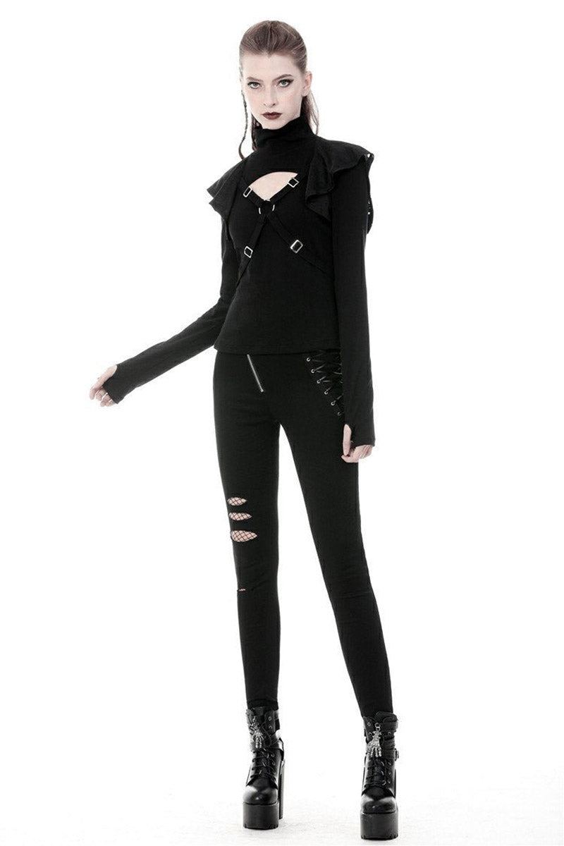 Catacombs Cut-Out Hooded Top