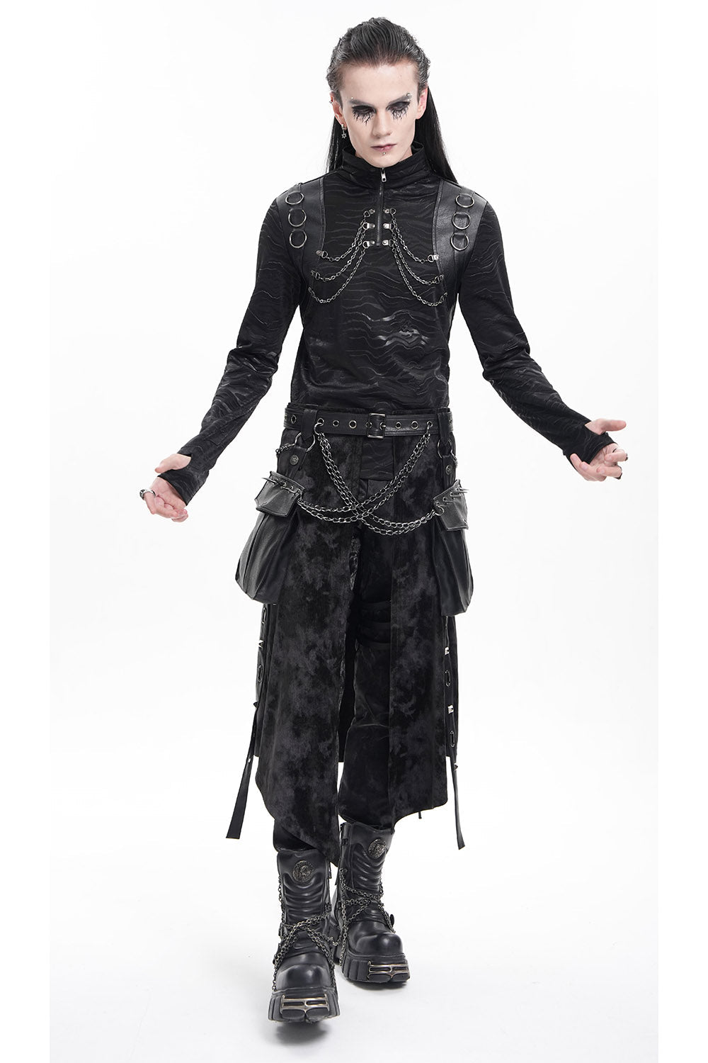 Cyber Punk Turtleneck Top