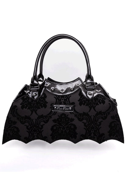 Damask Bat Handbag [Black]