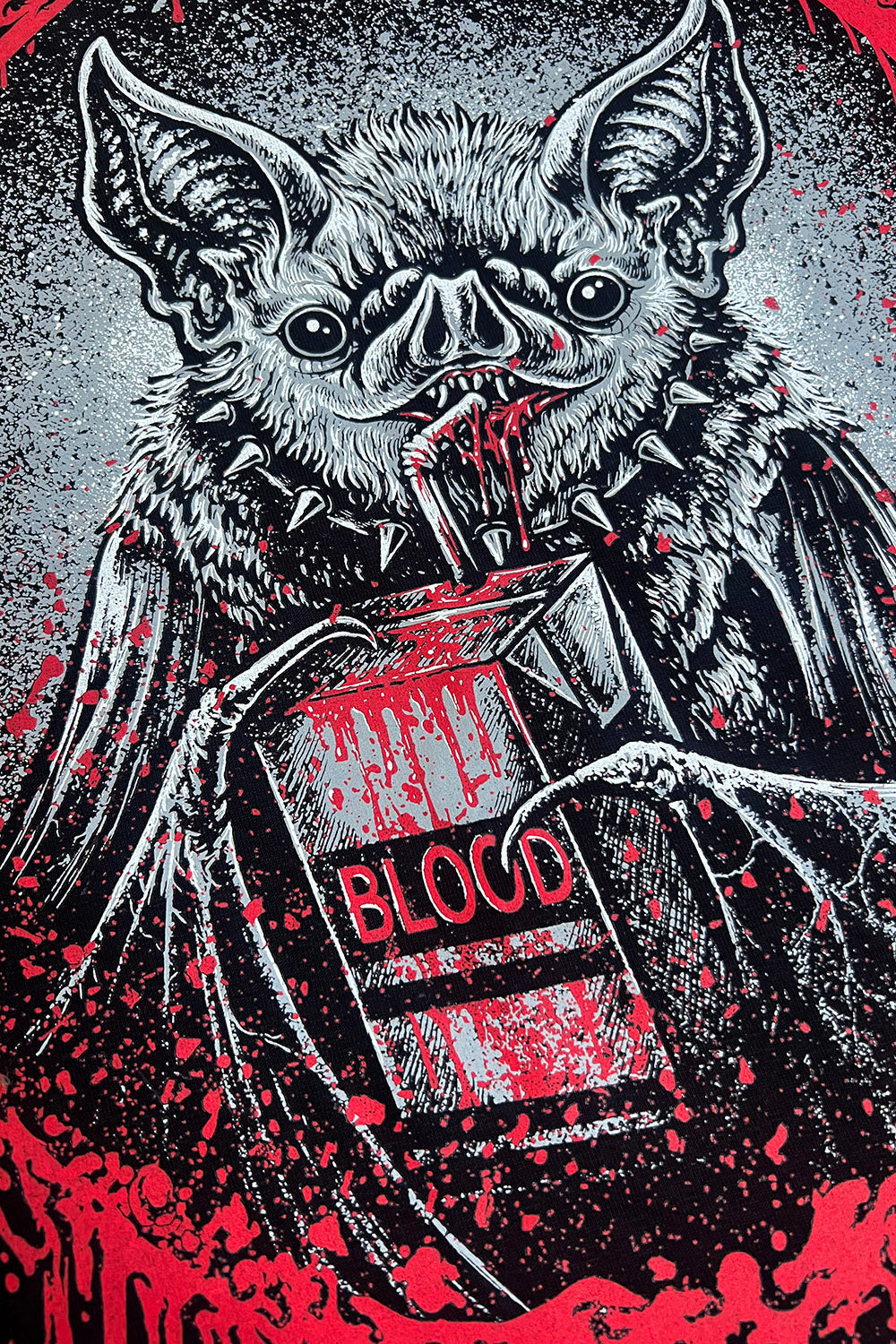 Bat Blood Snack Time T-shirt