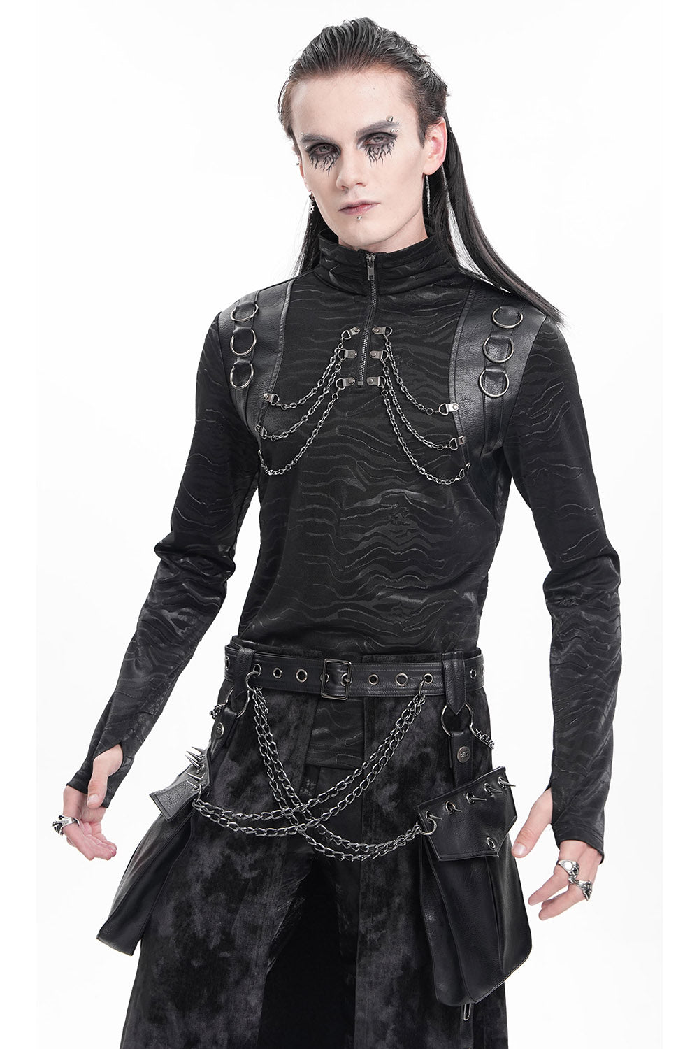 Cyber Punk Turtleneck Top