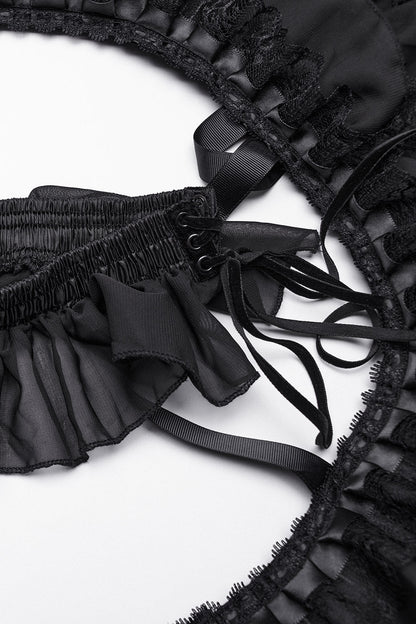 Black Bones Bustle Skirt