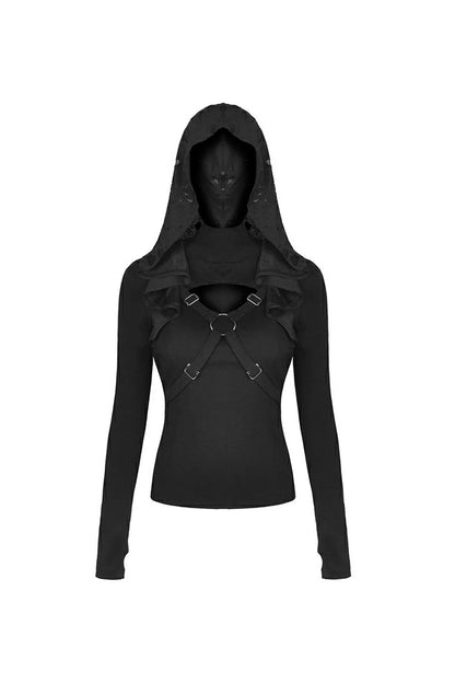Catacombs Cut-Out Hooded Top