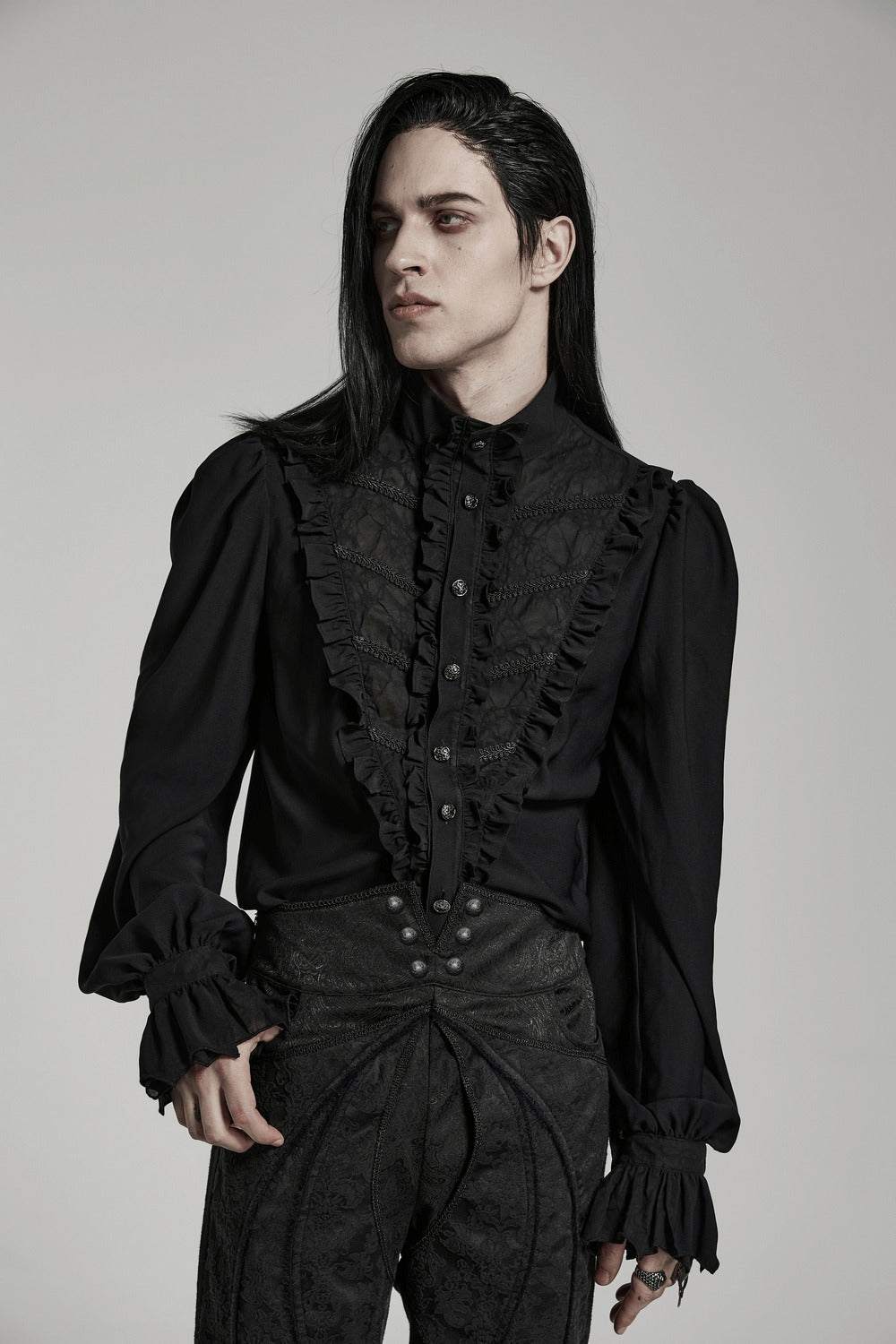 Coffinry Tattered Button-Up Shirt