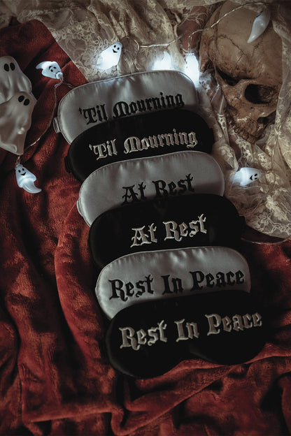 At Rest | Silk Sleeping Mask [Deathly Tired Black]