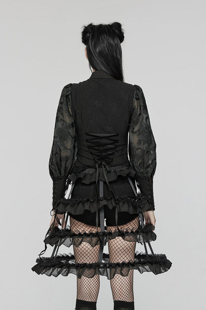 Black Bones Bustle Skirt