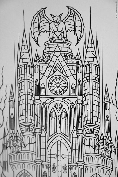 Comfy Goth Coloring Book For Adults