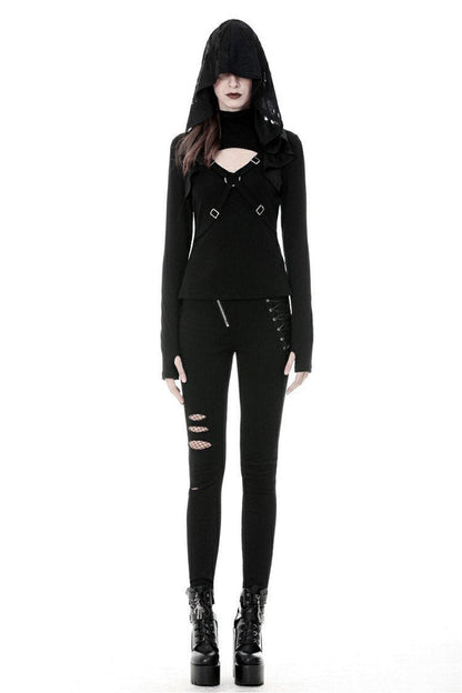 Catacombs Cut-Out Hooded Top
