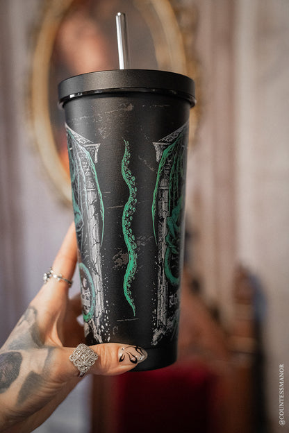 Cthulhu Cold Brew Tumbler with Straw