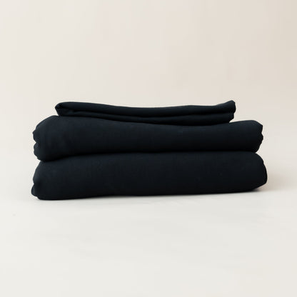 Fitted Sheet with Pillowcases in Midnight