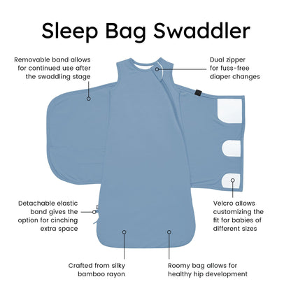 Sleep Bag Swaddler in Slate 1.0