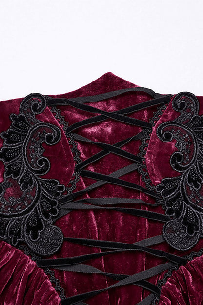 Cabernet Sauvignon Velvet Skirt [Wine Red]