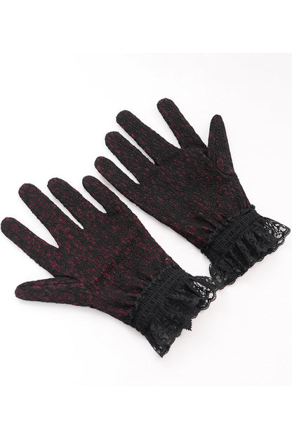 Blood Lace Gothic Gloves