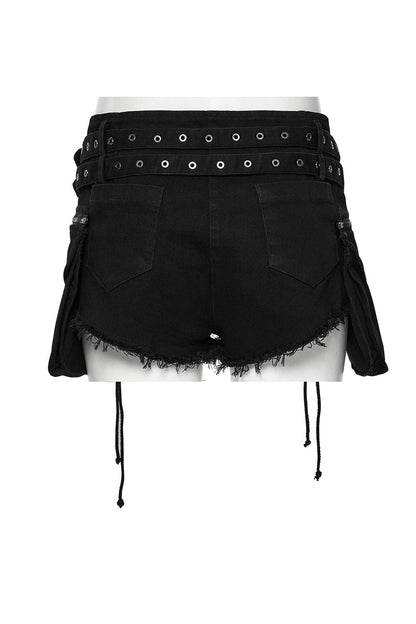 Bløødmetal Lace-Up Shorts with Holster Bag