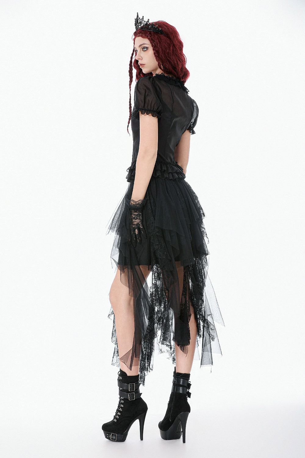 Castleruins Ruffle Puff Sleeve Top