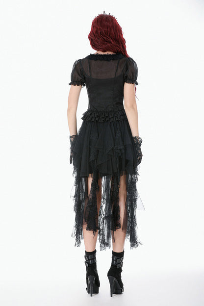 Castleruins Ruffle Puff Sleeve Top