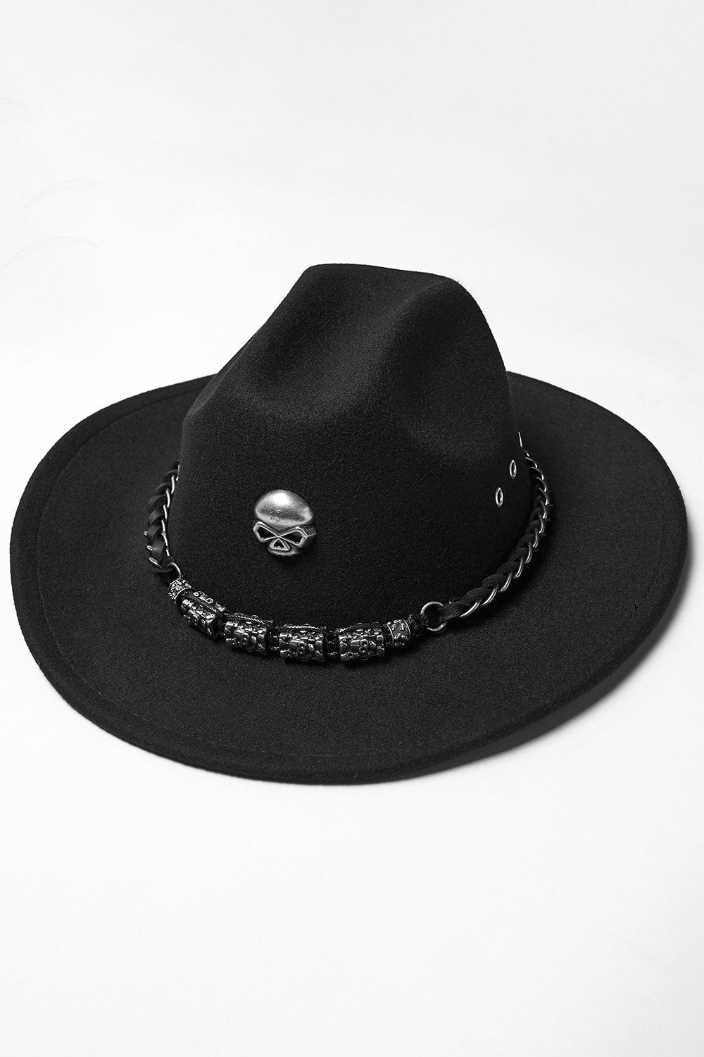 Bone Crown Western Goth Hat