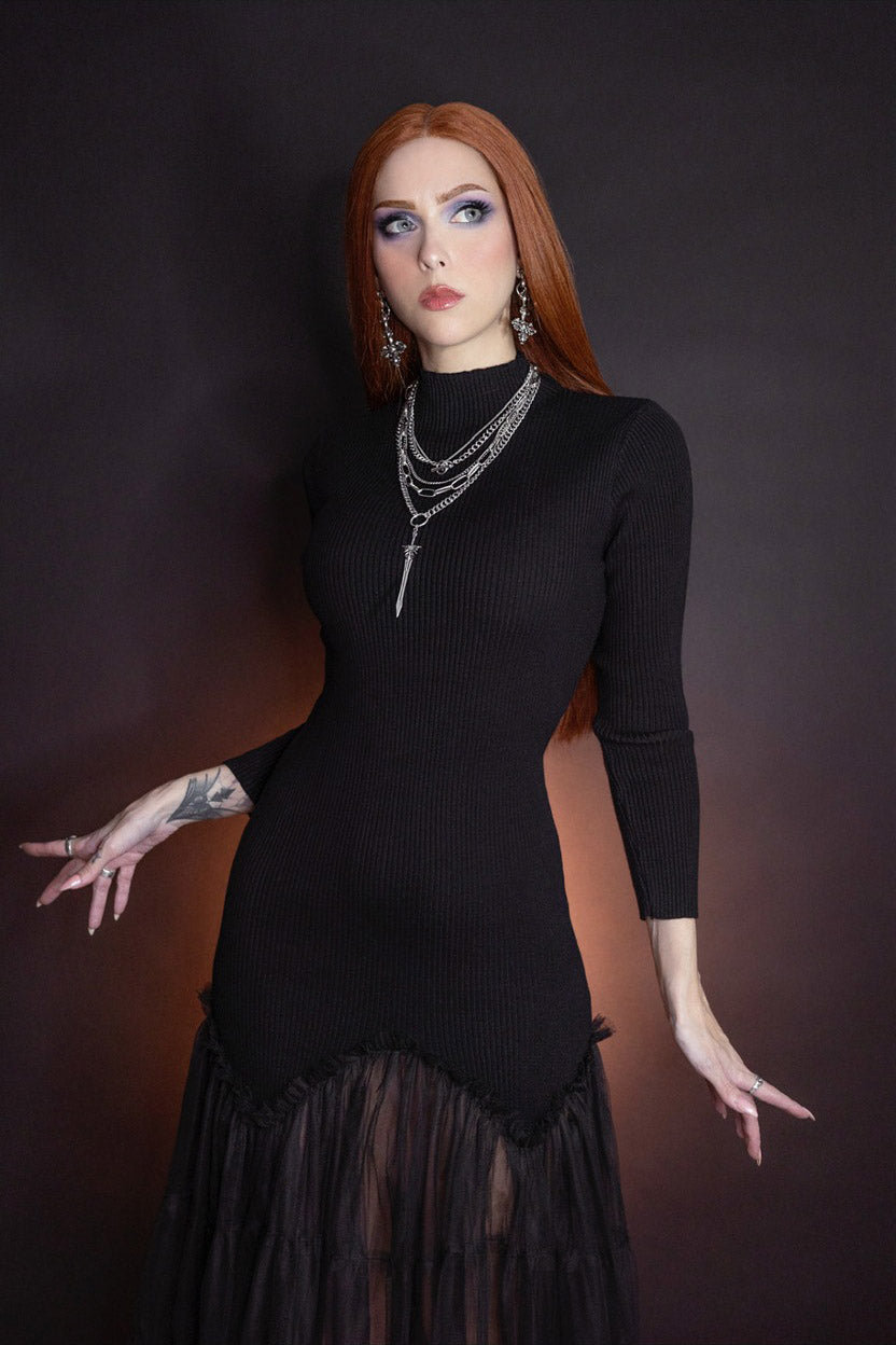 Beatrix - Curve Hugging Sweater Dress With Mermaid Hem