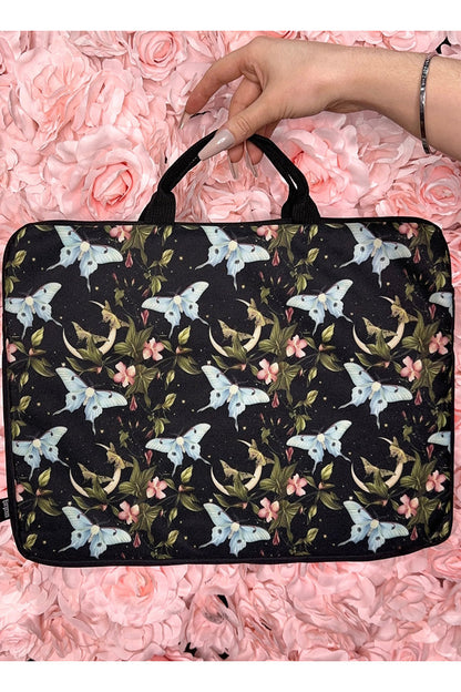 Aqua Lunar Canvas Laptop Case