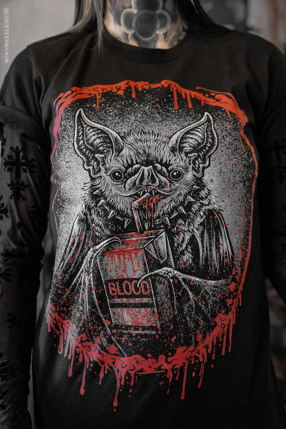 Bat Blood Snack Time T-shirt