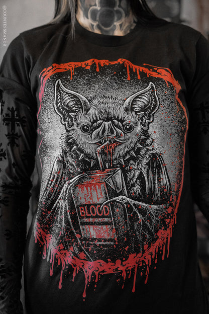 Bat Blood Snack Time T-shirt